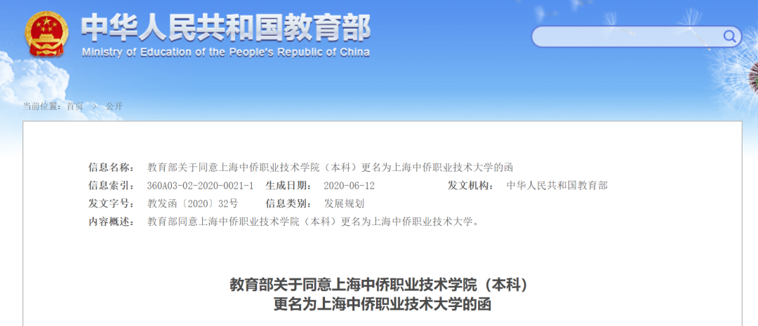 上海中僑職業(yè)技術大學