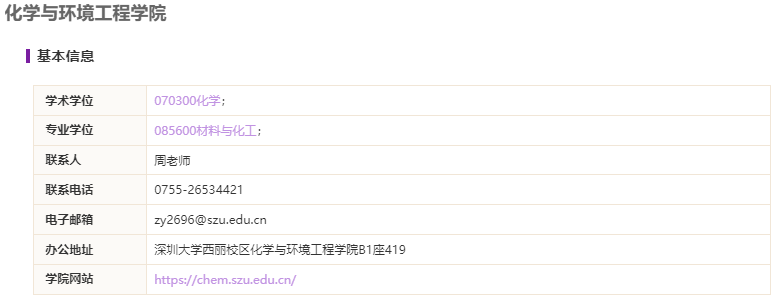 深圳大學(xué)化學(xué)與環(huán)境工程學(xué)院2021碩士研究生招生專(zhuān)業(yè)目錄