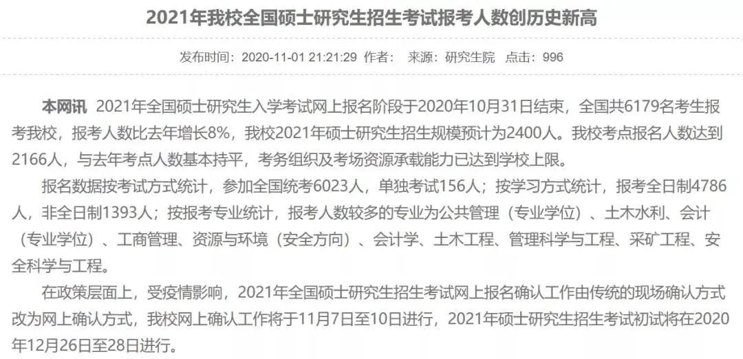 選錯報考點還能修改嗎？7所院校公布21年報考數據，報考人數創新高！