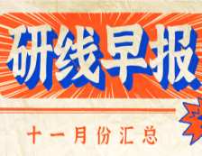 【研線早報(bào)·十一月份匯總】