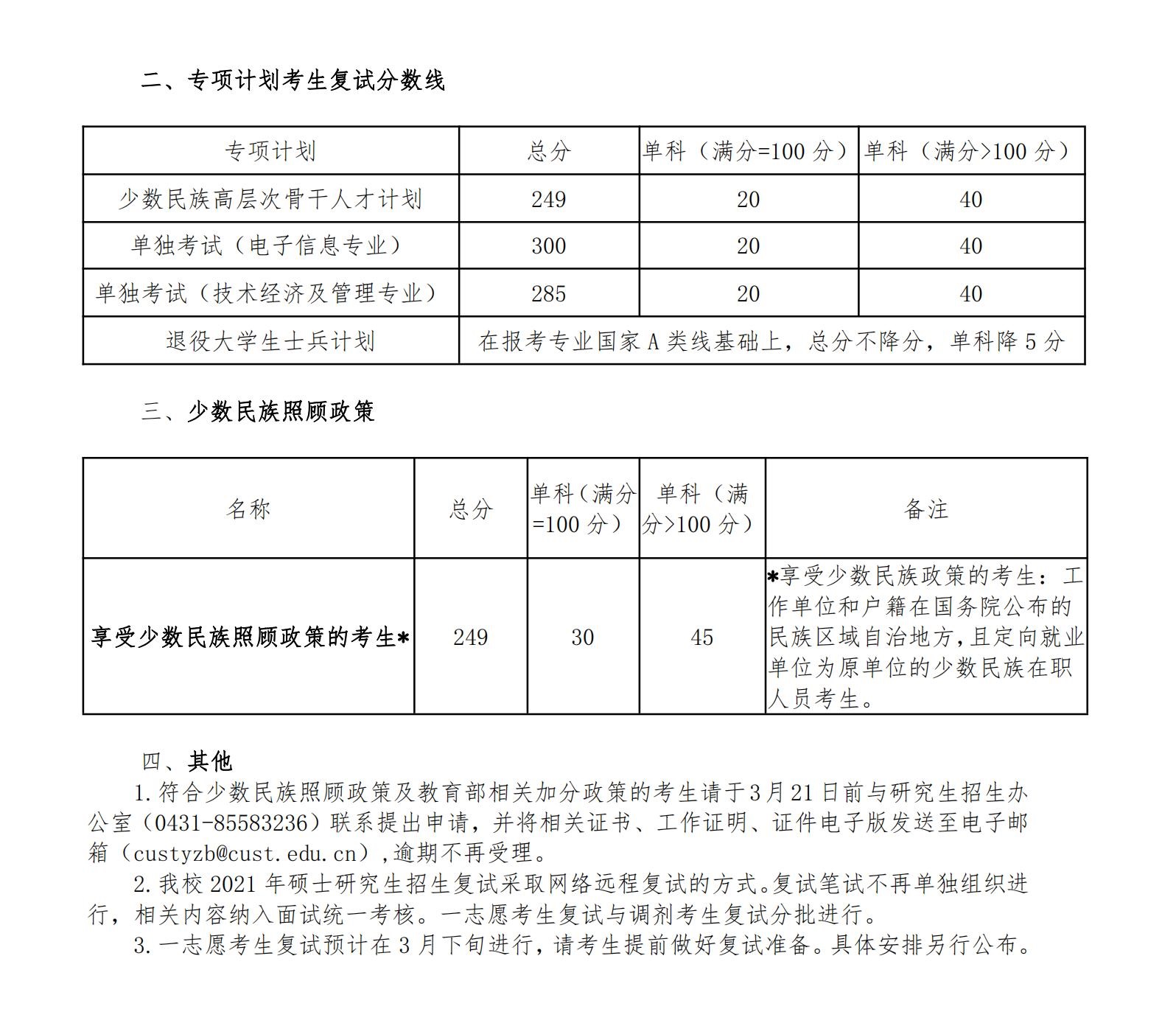 2021考研分?jǐn)?shù)線:長(zhǎng)春理工大學(xué)復(fù)試分?jǐn)?shù)線_復(fù)試時(shí)間_國(guó)家線公布!