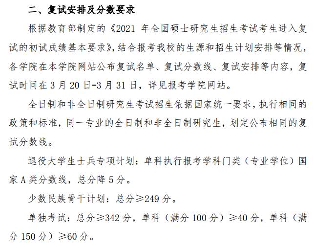 2021考研分數(shù)線:中國礦業(yè)大學(北京)復試分數(shù)線_復試時間_國家線公布!
